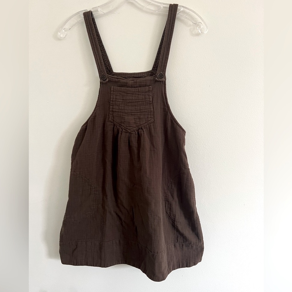 Heritage 1981 Brown Cotton Pinafore Dress